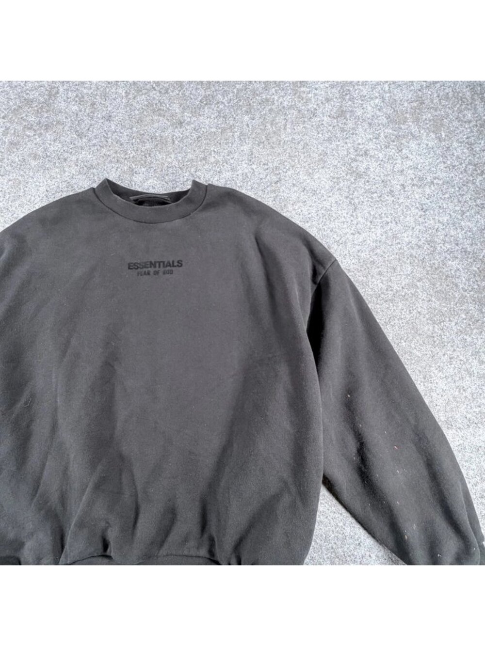 Fear Of God Essentials Sweatshirt Mens L Black Classic Fleece Crew Neck Outdoor - Picture 8 of 16